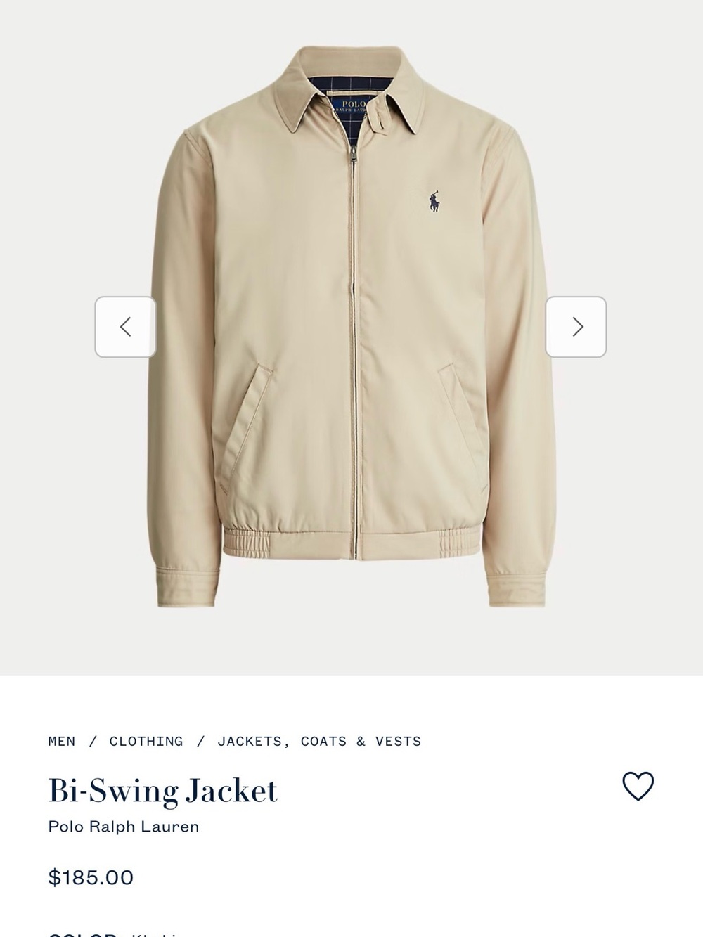 Polo by Ralph Lauren Men's Tan Lightweight Harrington Jacket - Picture 6 of 7